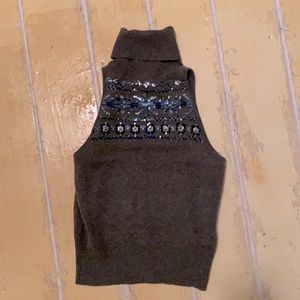 Ralph Lauren cashmere sleeveless sweater, sequins